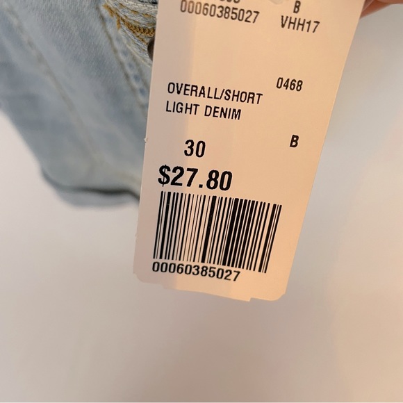 Light Wash Denim Shorts Overalls Forever 21 - Picture 2 of 3